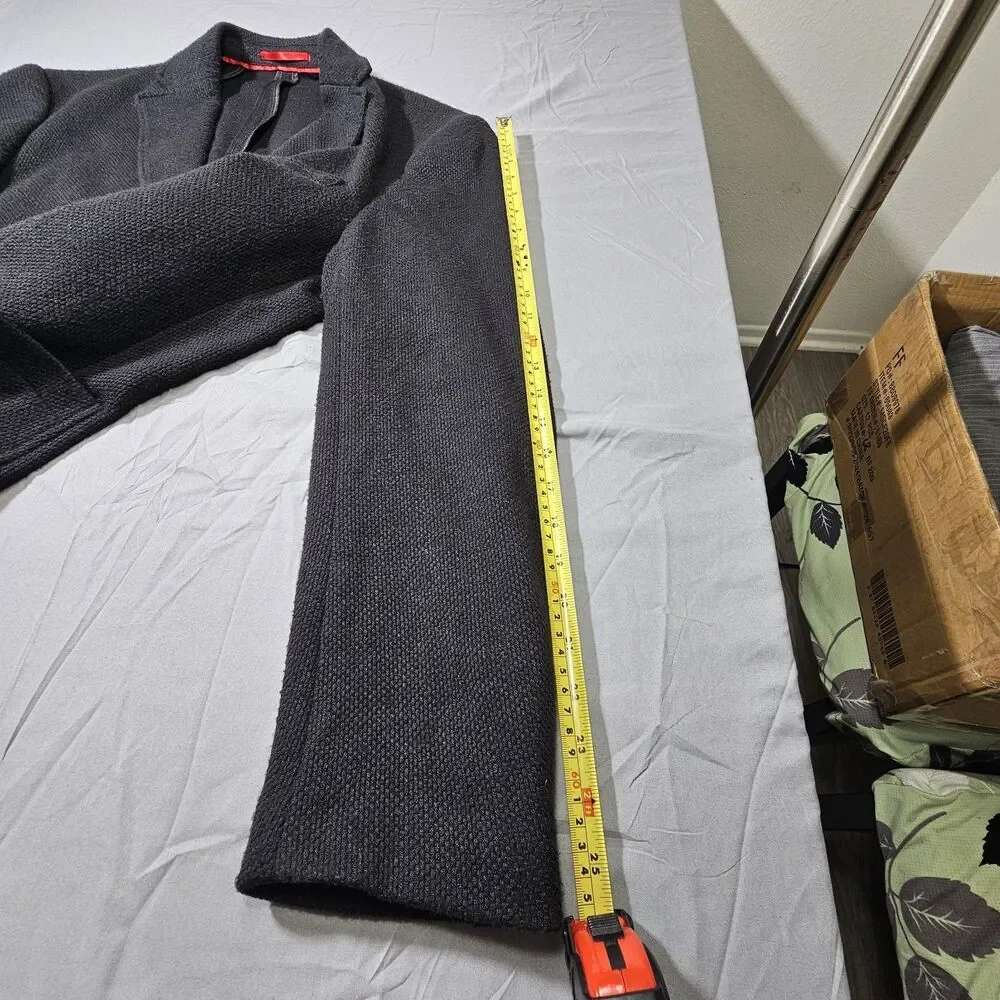 Lucky Brand Blazer Mens Black Knit 2 Button Casual Slim Fit 44R